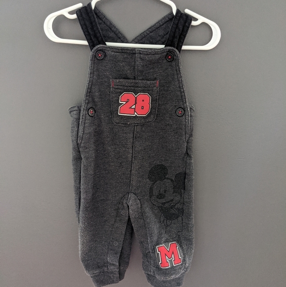 Disney Mickey Mouse charcoal/black overalls - Picture 1 of 5